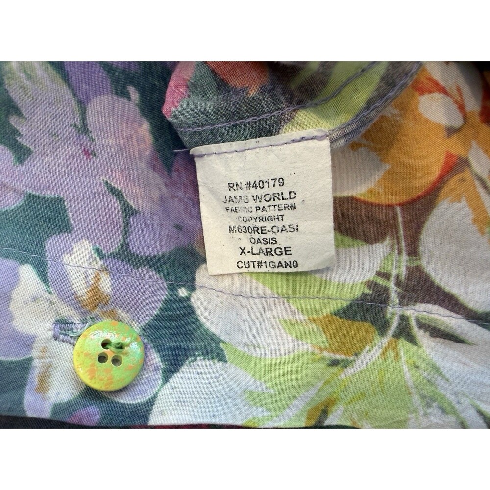 Jams World Men’s Hawaiian Aloha Short Sleeve Shirt, XL, “Oasis”, GUC - Picture 4 of 8